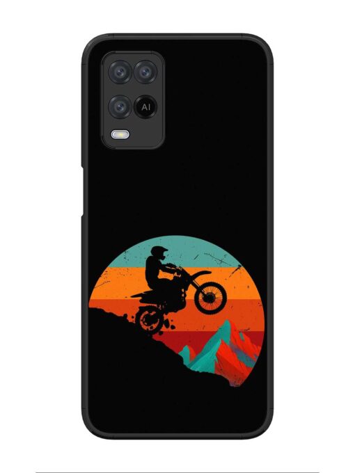 Mountain Bike Glossy Metal Phone Cover for Oppo A54