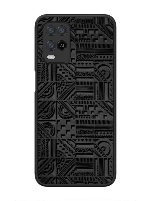 Seamless Pattern Glossy Metal Phone Cover for Oppo A54 Zapvi