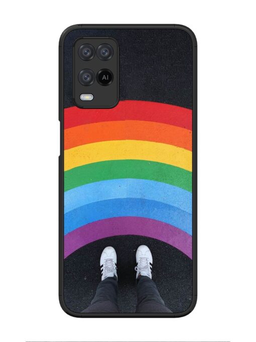 Legs Rainbow Glossy Metal TPU Phone Cover for Oppo A54