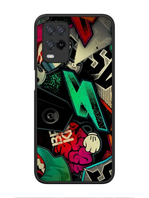 Graffiti Art Glossy Metal Phone Cover for Oppo A54