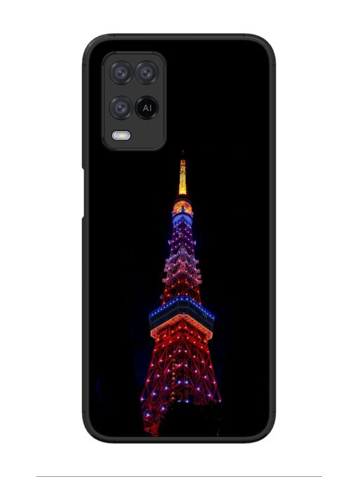 Eiffel Tower Night View Glossy Metal Phone Cover for Oppo A54