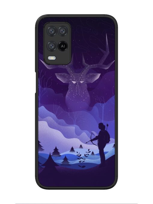 Deer Forest River Glossy Metal Phone Cover for Oppo A54 Zapvi