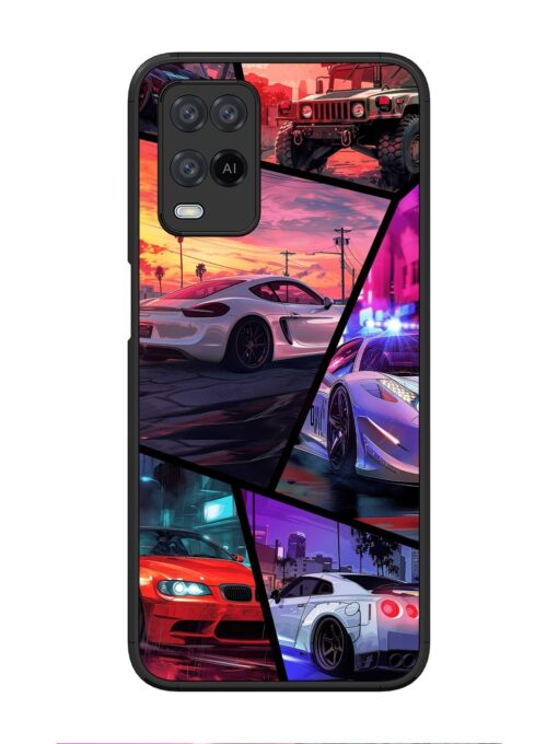 Ride In Pixels Glossy Metal Phone Cover for Oppo A54