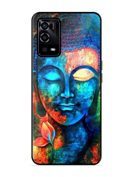 Buddha Painting Glossy Metal Phone Cover for Oppo A55