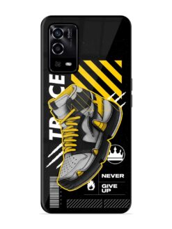 Shoe Background Glossy Metal Phone Cover for Oppo A55