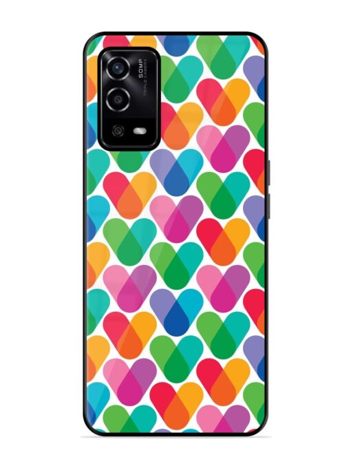 Overlapping Colors Colorful Glossy Metal TPU Phone Cover for Oppo A55 Zapvi