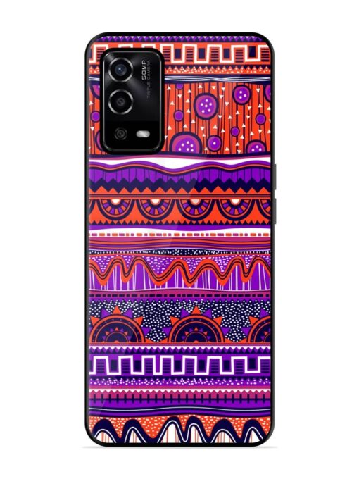 Ethnic Seamless Pattern Glossy Metal TPU Phone Cover for Oppo A55