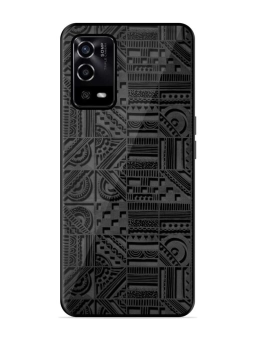 Seamless Pattern Glossy Metal Phone Cover for Oppo A55 Zapvi