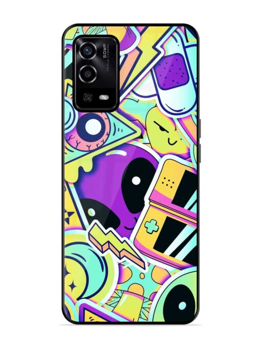 Scratch Art Glossy Metal Phone Cover for Oppo A55 Zapvi