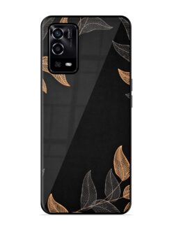 Foliage Art Glossy Metal Phone Cover for Oppo A55