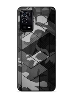 Hexagonal Pattern Glossy Metal Phone Cover for Oppo A55