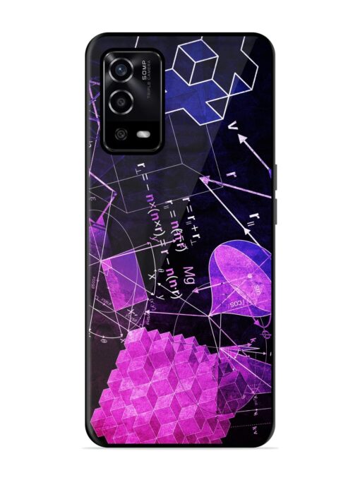 Math Physics Formula Art Glossy Metal Phone Cover for Oppo A55 Zapvi