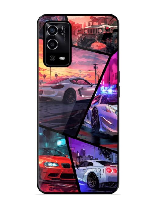 Ride In Pixels Glossy Metal Phone Cover for Oppo A55 Zapvi