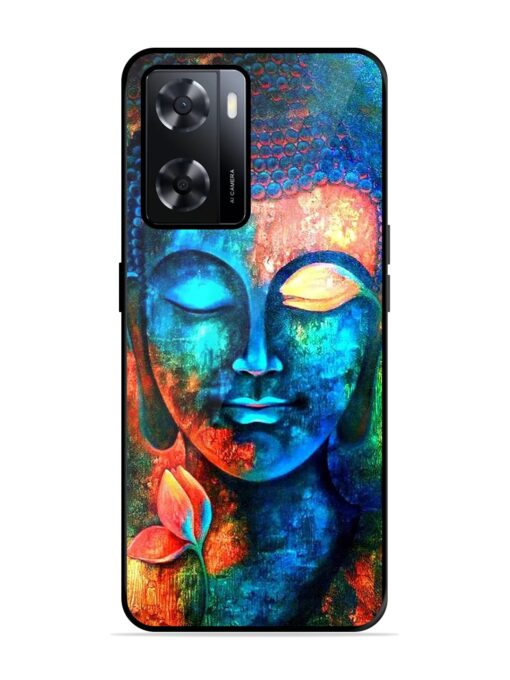 Buddha Painting Glossy Metal Phone Cover for Oppo A57 (4G) Zapvi