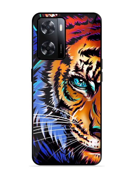 Colorful Lion Art Glossy Metal Phone Cover for Oppo A57 (4G) Zapvi