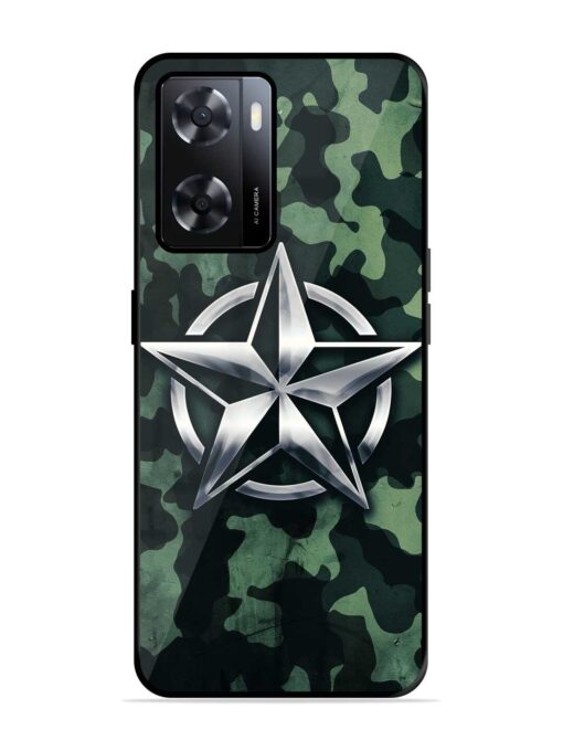 Indian Army Star Design Glossy Metal Phone Cover for Oppo A57 (4G) Zapvi