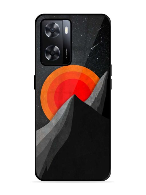 Black Mountain Glossy Metal Phone Cover for Oppo A57 (4G) Zapvi