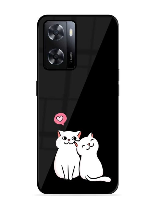 Cat Love Glossy Metal Phone Cover for Oppo A57 (4G) Zapvi