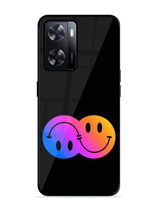 Gradient Smile Art Glossy Metal TPU Phone Cover for Oppo A57 (4G) Zapvi