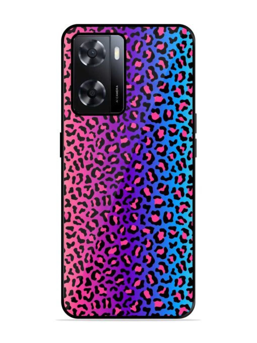 Colorful Leopard Seamless Glossy Metal Phone Cover for Oppo A57 (4G) Zapvi