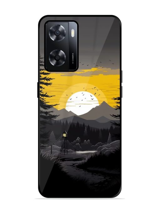 Sunset Vector Glossy Metal Phone Cover for Oppo A57 (4G) Zapvi