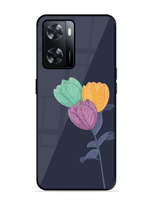 Flower Vector Glossy Metal Phone Cover for Oppo A57 (4G) Zapvi