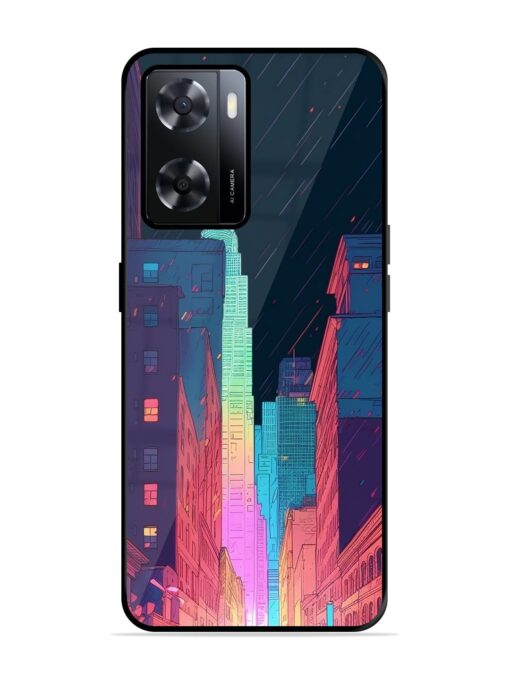 Minimal City Art Glossy Metal Phone Cover for Oppo A57 (4G) Zapvi