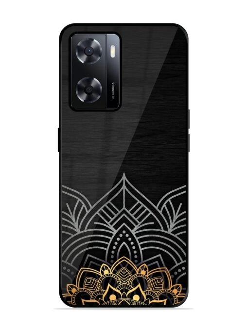 Decorative Golden Pattern Glossy Metal Phone Cover for Oppo A57 (4G) Zapvi