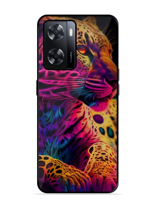 Leopard Art Glossy Metal Phone Cover for Oppo A57 (4G) Zapvi