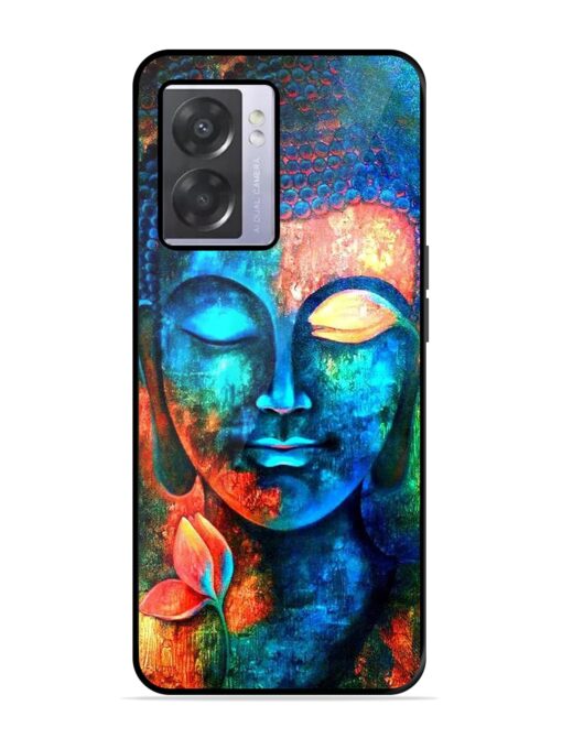 Buddha Painting Glossy Metal Phone Cover for Oppo A57 (5G) Zapvi