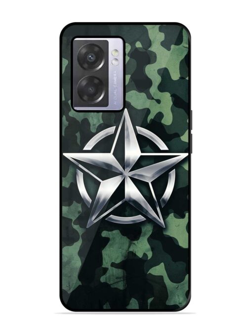 Indian Army Star Design Glossy Metal Phone Cover for Oppo A57 (5G) Zapvi