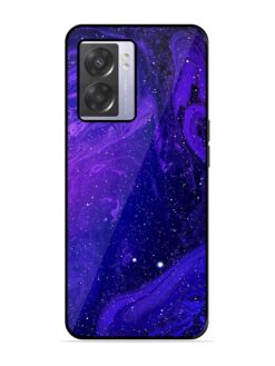 Galaxy Acrylic Abstract Art Glossy Metal Phone Cover for Oppo A57 (5G)