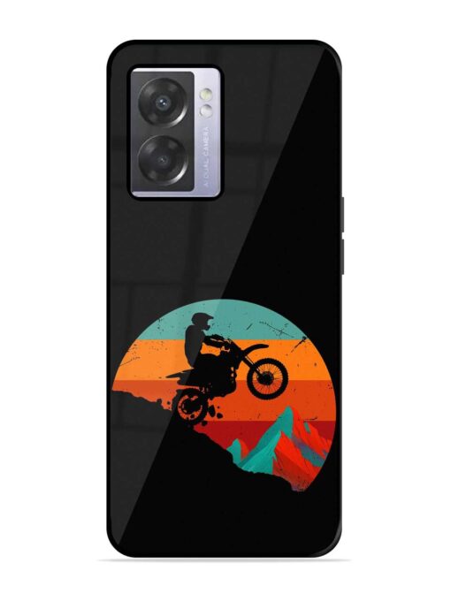 Mountain Bike Glossy Metal Phone Cover for Oppo A57 (5G) Zapvi