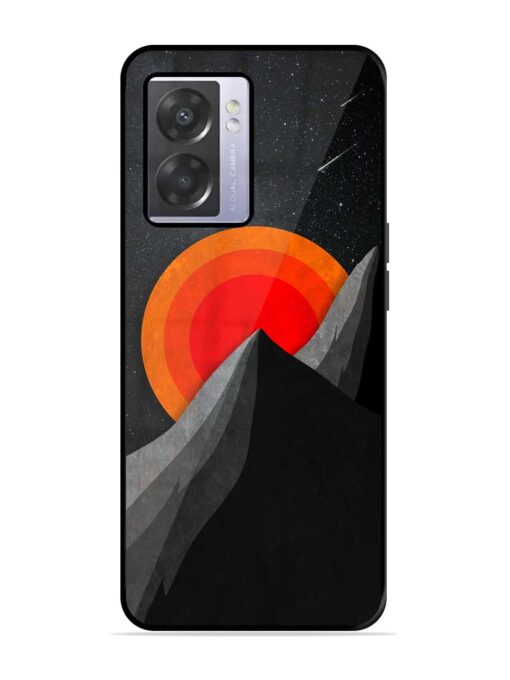 Black Mountain Glossy Metal Phone Cover for Oppo A57 (5G) Zapvi