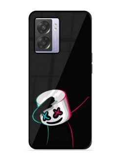 Black Marshmallow Glossy Metal Phone Cover for Oppo A57 (5G)