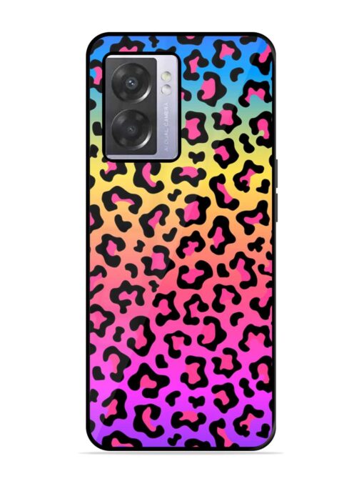 Neon Rainbow Colored Glossy Metal Phone Cover for Oppo A57 (5G) Zapvi