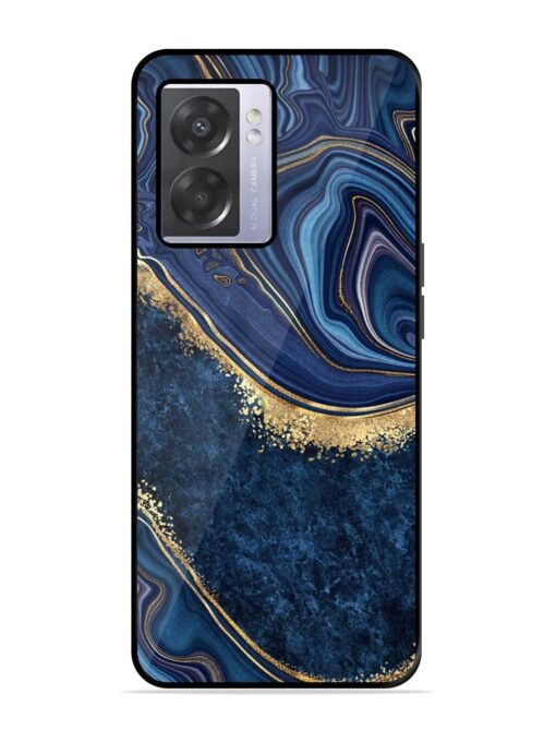 Abstract Background Blue Glossy Metal TPU Phone Cover for Oppo A57 (5G) Zapvi