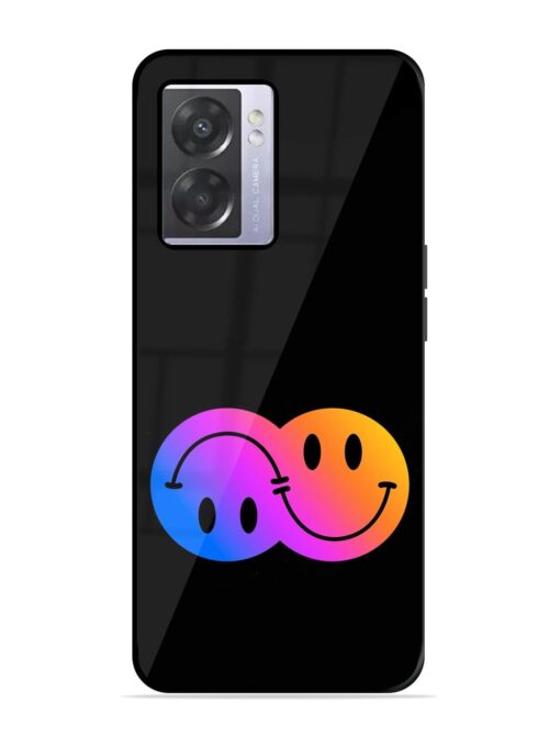 Gradient Smile Art Glossy Metal TPU Phone Cover for Oppo A57 (5G) Zapvi