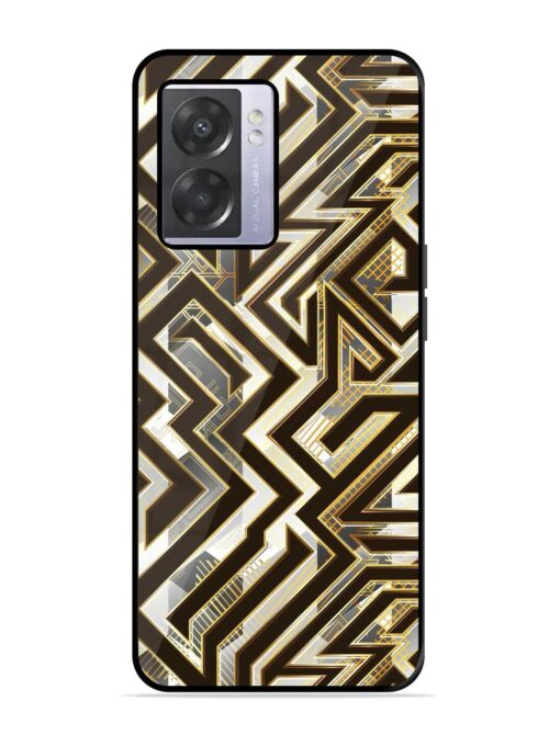 Technology Geometric Seamless Glossy Metal Phone Cover for Oppo A57 (5G)