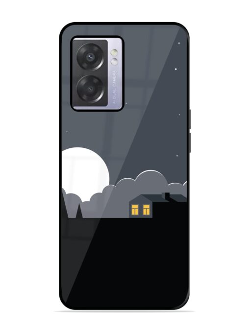 Full Moon Vector Art Glossy Metal Phone Cover for Oppo A57 (5G)