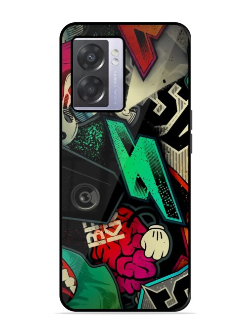 Graffiti Art Glossy Metal Phone Cover for Oppo A57 (5G)