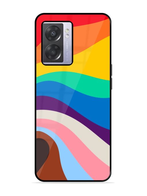 Minimal Pride Art Glossy Metal Phone Cover for Oppo A57 (5G)