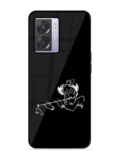 Krishna Flute Glossy Metal Phone Cover for Oppo A57 (5G) Zapvi