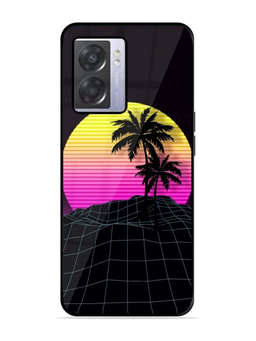 Coconut Vector Glossy Metal Phone Cover for Oppo A57 (5G) Zapvi