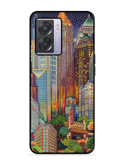 Cityscapes Art Glossy Metal Phone Cover for Oppo A57 (5G) Zapvi