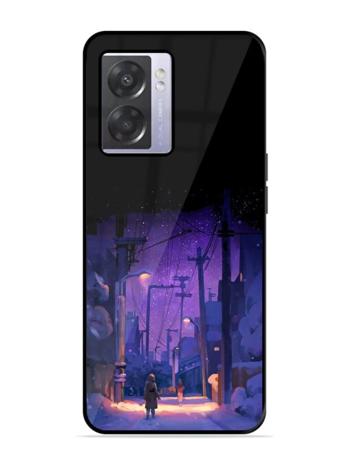 Winter Anime Art Glossy Metal Phone Cover for Oppo A57 (5G) Zapvi