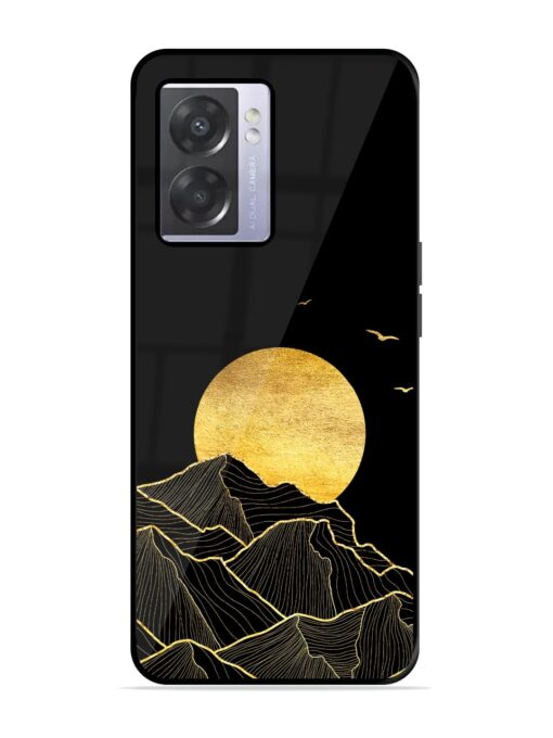 Golden Sunrise Glossy Metal Phone Cover for Oppo A57 (5G) Zapvi