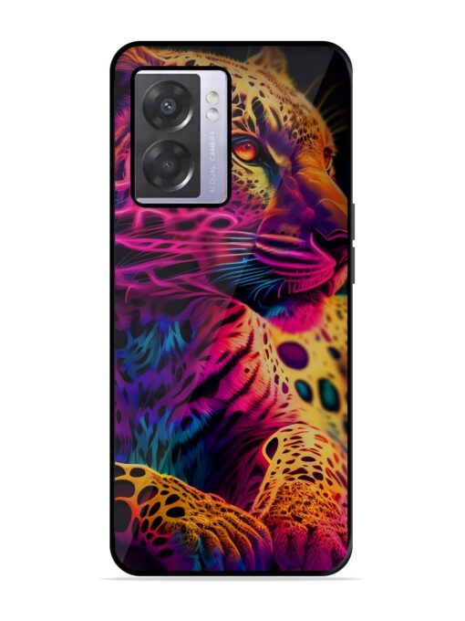 Leopard Art Glossy Metal Phone Cover for Oppo A57 (5G) Zapvi