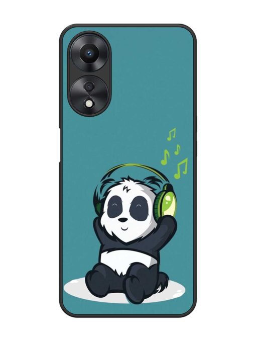 Music Panda Glossy Metal Phone Cover for Oppo A58