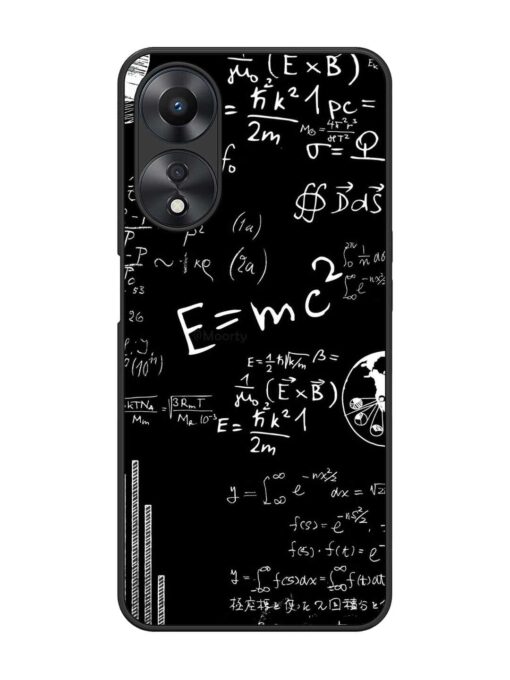 E=Mc2 Mass?Energy Equivalence Glossy Metal Phone Cover for Oppo A58 Zapvi